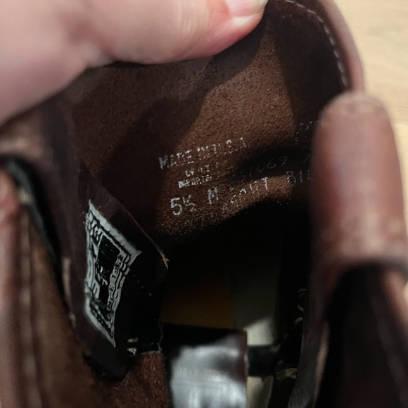 Frye Harness Western Square Toe Brown boho Cowgirl Festival Biker boots sz 5.5 - Picture 10 of 12